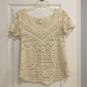 Anthropologie Meadow Rue Lace top XSP